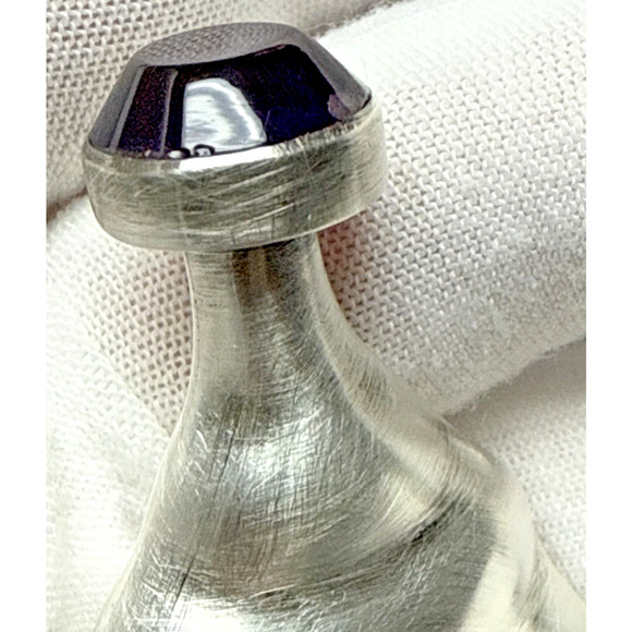 Taxco Sterling Silver TH-112 Mini Perfume Bottle Modern Blue Cabochon As Is - Picture 15 of 15